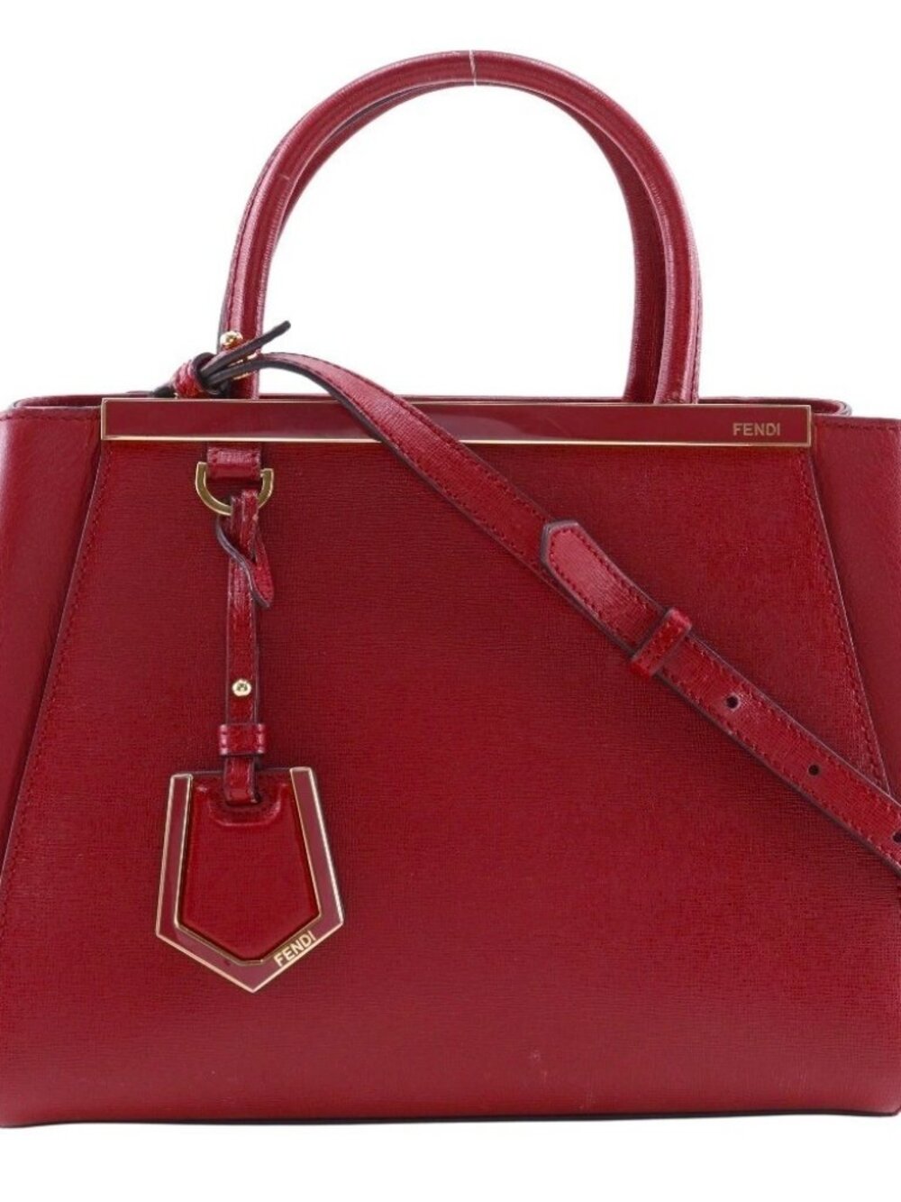 FENDI Petite to Jules Handbag 8BH253 2WAYShoulder Red leather Women
